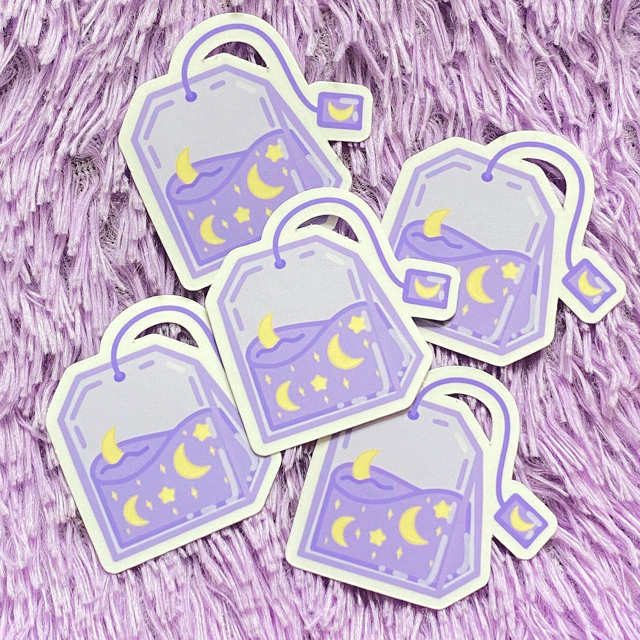 Aesthetic Pastel Tea Bag Galaxy Sticker | Cute Kawaii Stickers | Waterproof Matte Vinyl Sticker