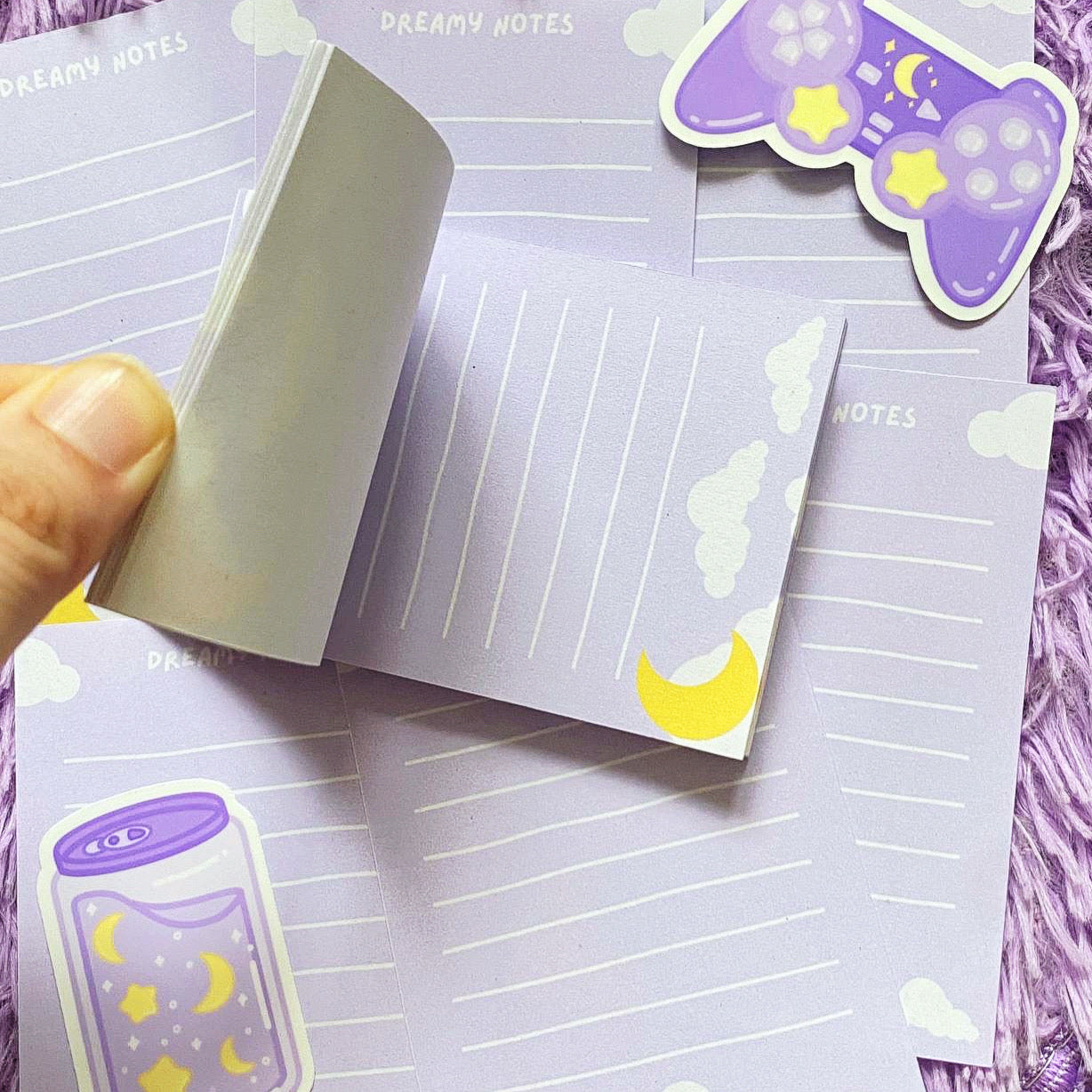 Dreamy Moon Pastel Kawaii Notepad | Stationery Gifts | Aesthetic Kawaii Memo Pad