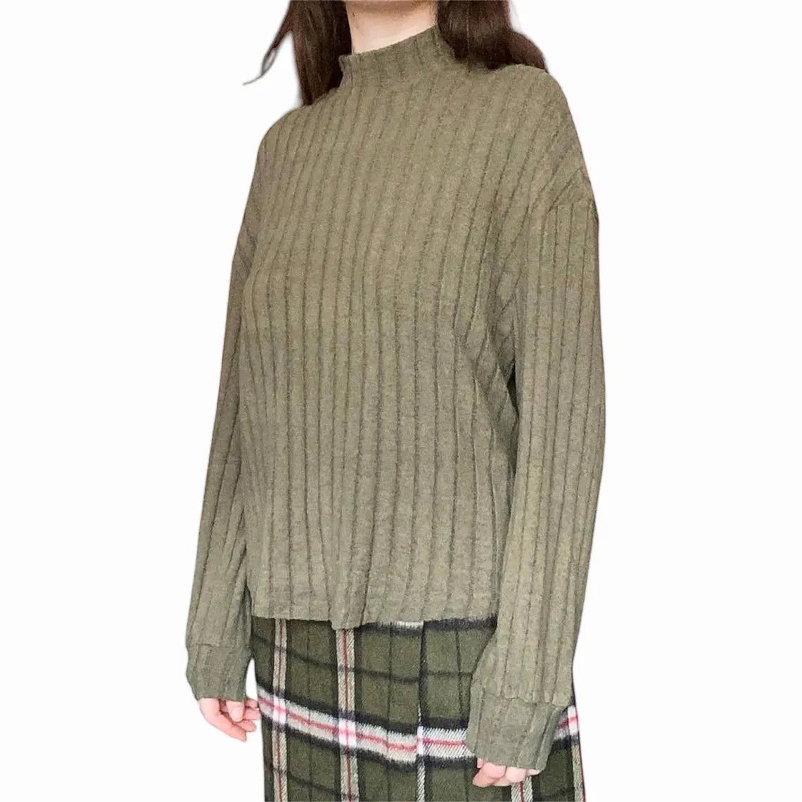 Vintage 90s Khaki Oversized Fairy Grunge Sweater - Louisenkind