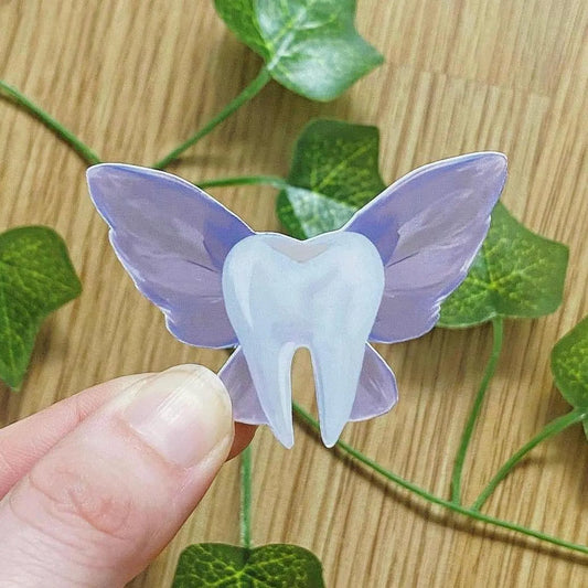 Tooth Fairy Moth Sticker, Vintage Inspired Decals, Fairycore Stickers, Waterproof Weatherproof
