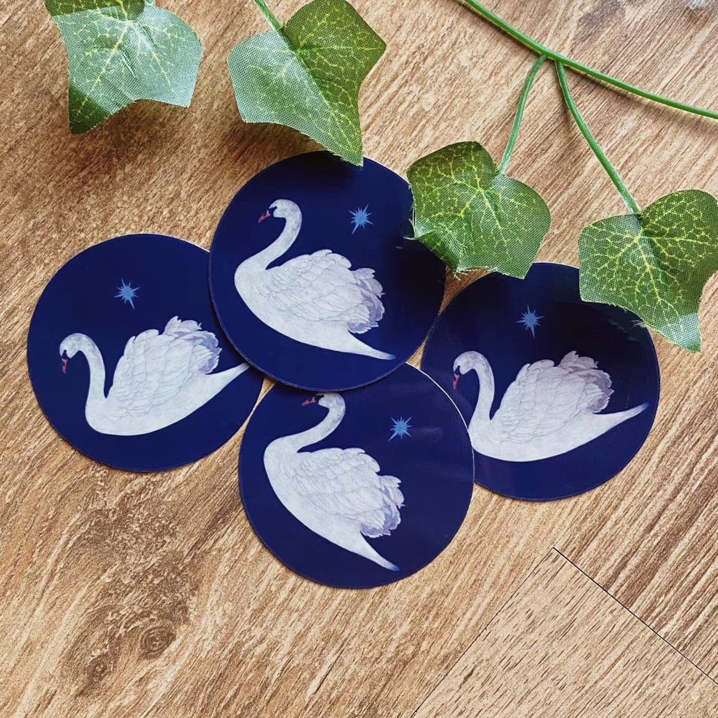 1900s Night Star Swan Vintage Stickers, Celestial Whimsigoth Decal, Aesthetic Dark Academia Stickers