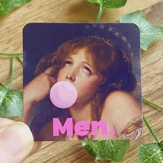 1804 Ariadne Annoyed By Men Bubblegum Sticker, Greek Mythology, Funny Feminism Decal, Aesthetic Art Stickers