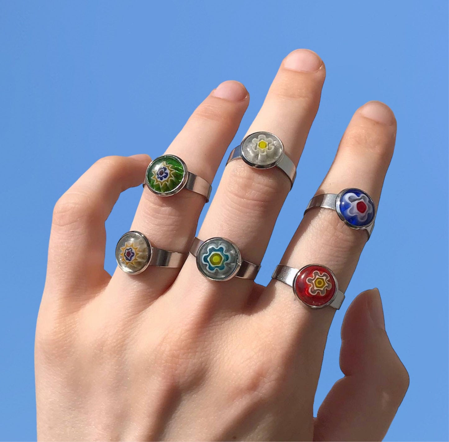 Vintage 90s Glass Rings