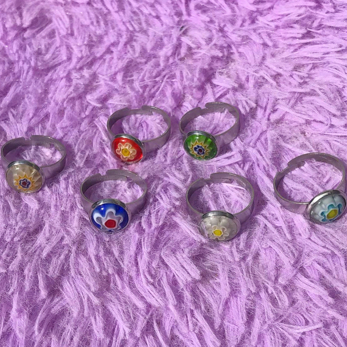 Vintage 90s Glass Rings